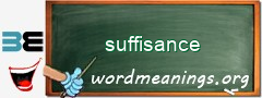 WordMeaning blackboard for suffisance